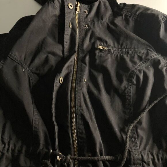 FOREVER 21 Women’s Hooded Jacket Black Size Medium - Picture 8 of 10